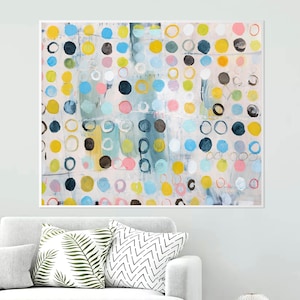 Soft pastel pink wall art, abstract painting, colorful giclee print, large fine art print, modern abstract art, acrylic art print.