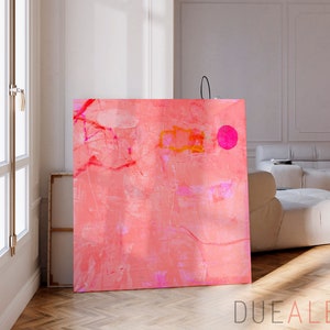 Light pink Abstract art print, Extra large wall art print, Minimalist abstract painting Canvas decor for living room
