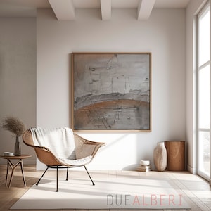 Abstract painting print, Neutral colors large minimalist abstract art, Minimalist Canvas decor for living room , Trendy aesthetic large art
