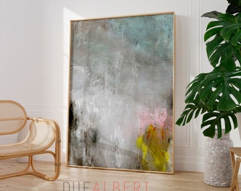 Abstract painting wall art, vertical large minimalist abstract art, Modern creative art, Trendy aesthetic large wall art, Watercolor print