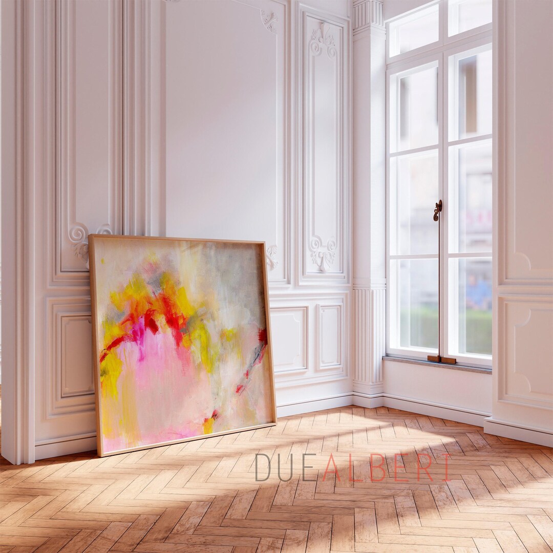 Pink Abstract Art Print, Large Giclee Wall Art, Boho Home Decor - Etsy