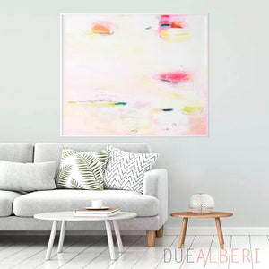 Abstract painting print, Neutral colors large minimalist abstract art, Modern textured beige pink, stylish pale pink aesthetic wall art image 7