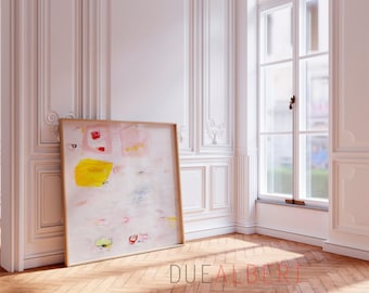 Pink Abstract Giclée Art Print, Minimalist Home Decor