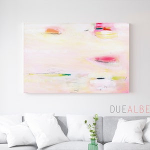 Abstract painting print, Neutral colors large minimalist abstract art, Modern textured beige pink, stylish pale pink aesthetic wall art image 9