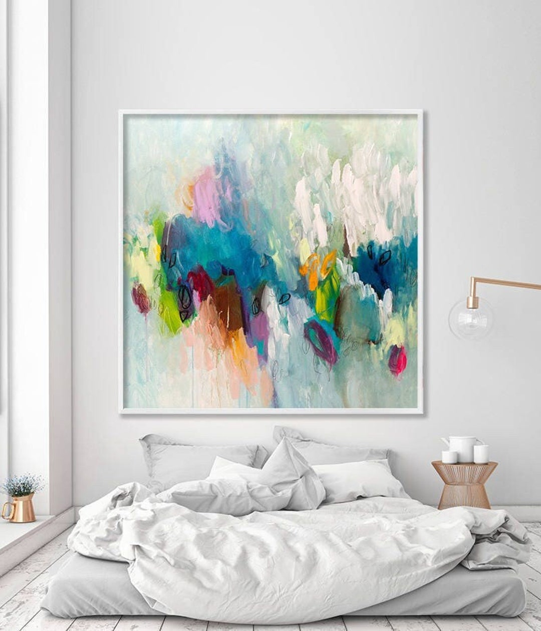 Large Abstract Painting Colorful PRINT Extra Large Wall Art Etsy