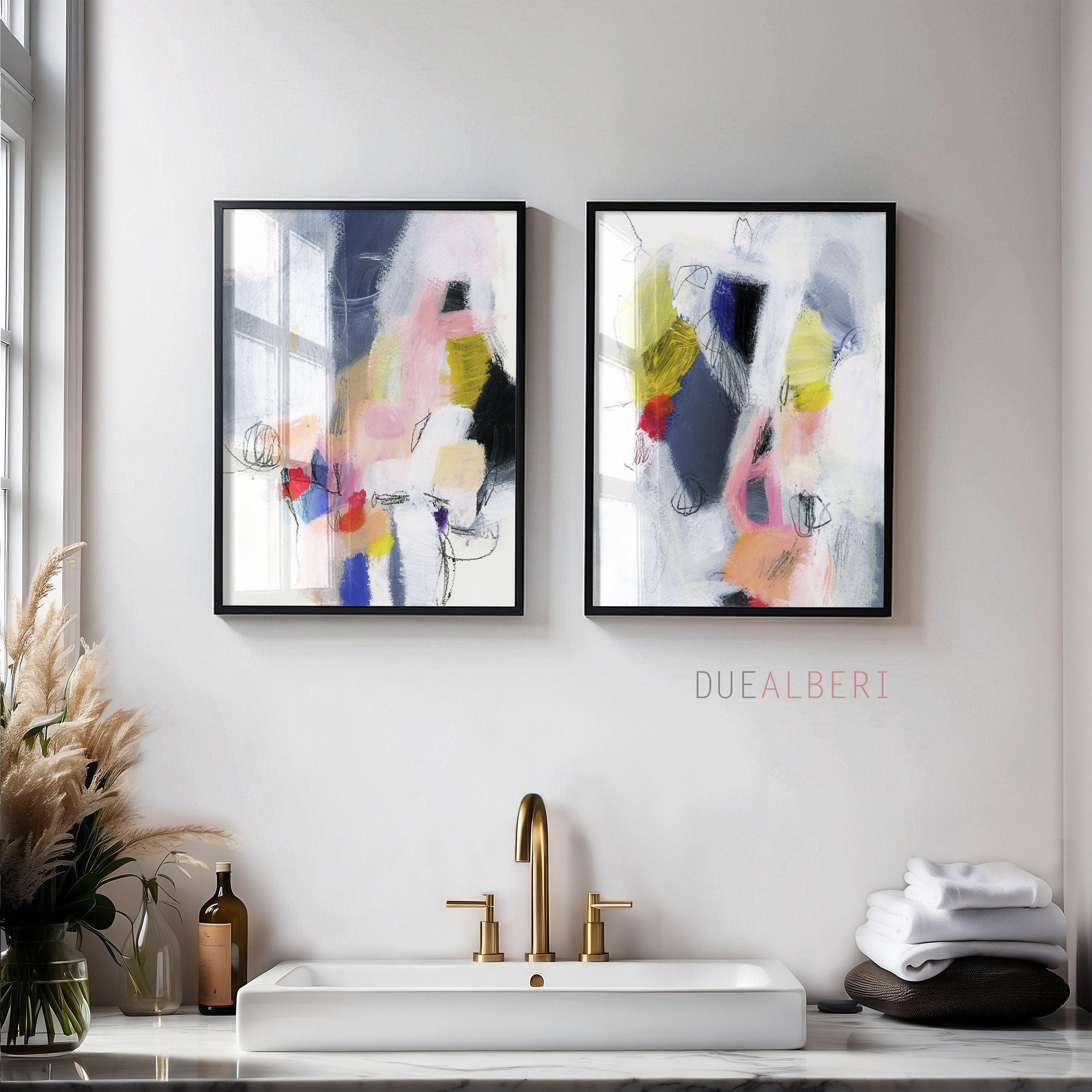 Set 4 Poster All You Need Is Love Quadro Con Cornice O Poster Moderno Set - Set Da 4 Poster Stampe Da Parete Per Soggiorno, Camera Da Letto E Cucina (40x50 Cm
