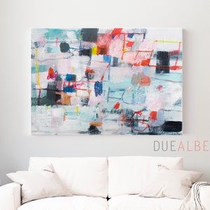 Extra large Wall art print, Abstract painting,, living room wall art, Modern colorful abstract art for  Bedroom print decor