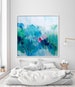 Large abstract painting colorful Canvas, Large Abstract Print Blue painting. Canvas painting 