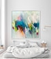 Large abstract painting colorful PRINT, Extra large wall art, abstract art, aqua teal feminine wall art 