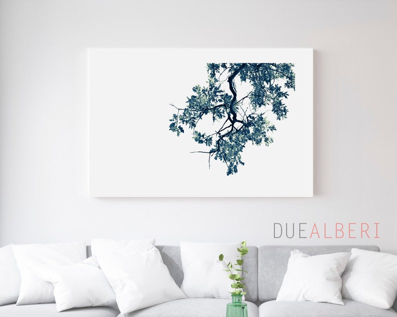 wall decor oak tree print gifts, Large wall art black and white poster, nordic black and white nature art, large wall art, living room art image 2