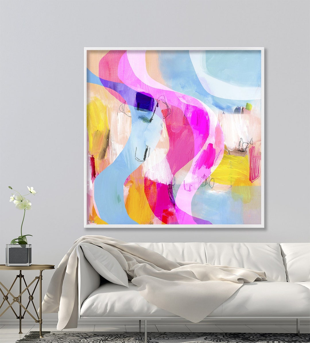 Digital Printable Art Wall Art Painting Print Vibrant - Etsy