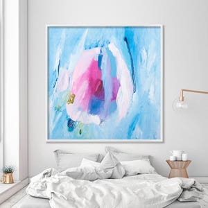 Abstract Art Print Pink Painting Large Wall Art Nursery Etsy