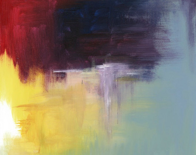 Colorful Original Abstract Painting 12x12 Acrylic Contemporary Etsy