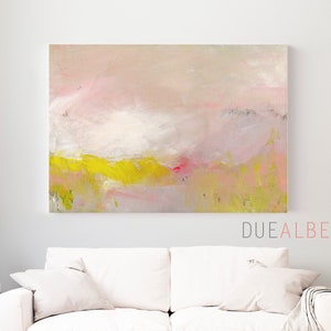 abstract acrylic painting on canvas, Fine Art Print, Abstract Art, Large Acrylic Painting Pastel Pink abstract art, large art bedroom print image 10