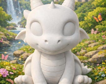 3D Printed Dragon Figurine, Custom Colors & Sizes