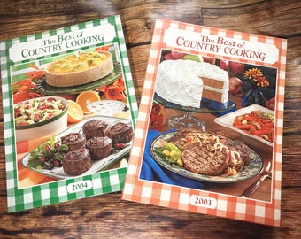 Vintage Cookbooks, The Best of Country Cooking 2003, 2004, Taste of Home, Reminisce, Country Woman, Family Recipes, free shipping