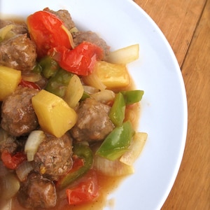 Almôndegas polinésias da mamãe, receita em PDF