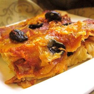 Mom&#39;s Chicken Enchiladas Lasagna Style with Homemade Sauce, PDF Recipe