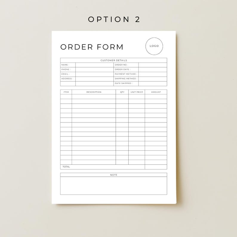Editable Order Form Template Canva Printable Invoice Template ...