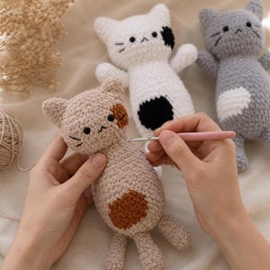 Amigurumi Häkelanleitung Kitty, Amigurumi Kat Pattern, Easy Crochet Pattern Anleitung, Instant Download (PDF)
