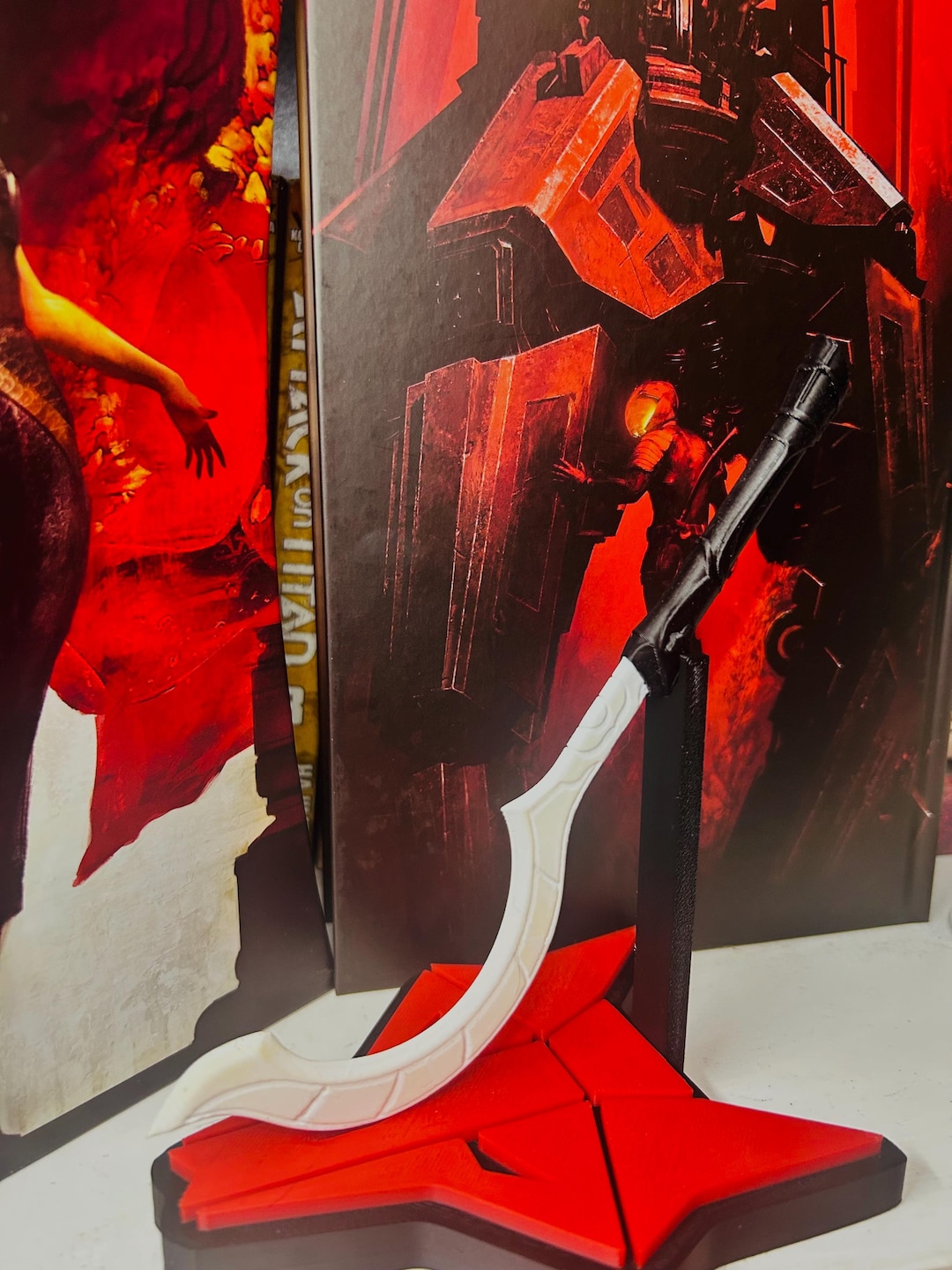 Red Rising Darrow Razor Sword Replica | 3D Printed Sci-fi Display Stand ...