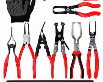 8-Piece Fuel Line Disconnect Tool Set, Pliers, Electrical Connectors, Relay Puller