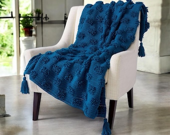 Patroon getuft gehaakt deken | Eenvoudig lussteken plaatsen (digitale download)