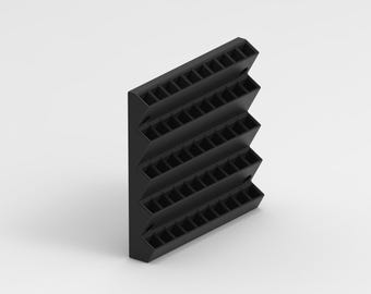 CNC Bit Holder – Wall-Mounted Case Rack (Holds 50)