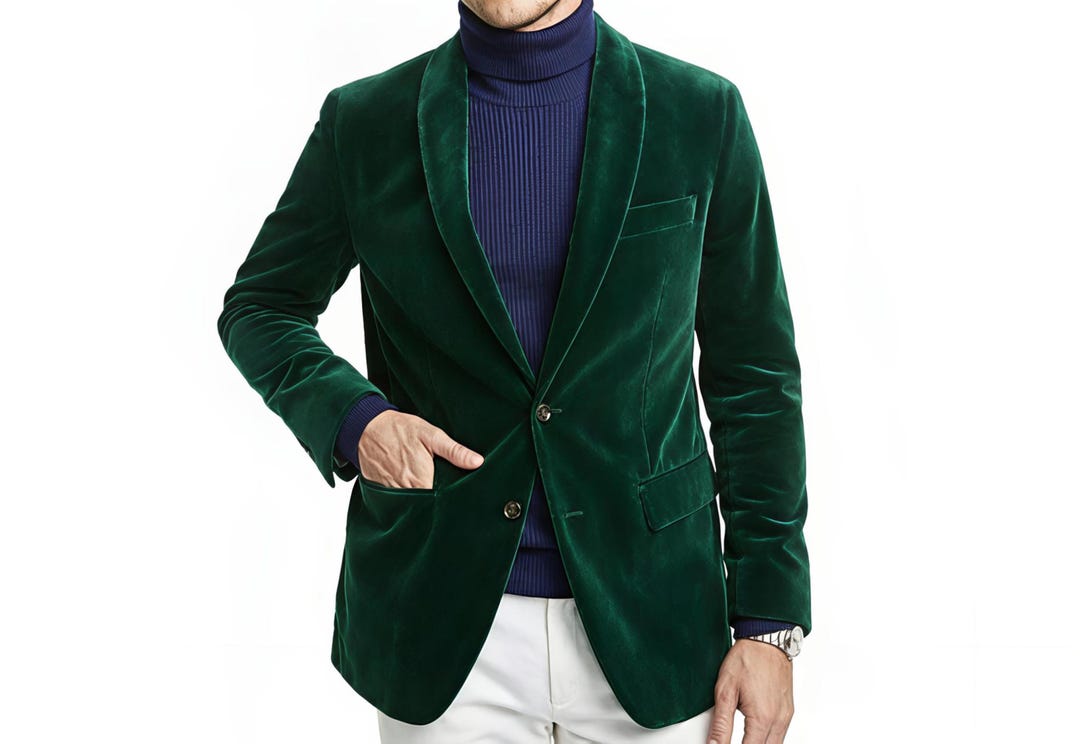 Emerald Jacket Men's Emerald Green Velvet Blazer – Dinner Jacket, Party Wear Coat - Etsy