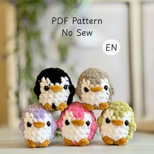 Penguin Crochet Pattern EN – Seamless Amigurumi PDF
