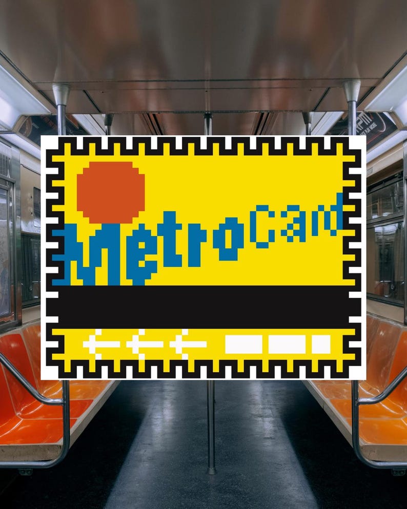 NYC Metrocard Needlepoint Canvas Stamp - 13 Mesh - Etsy