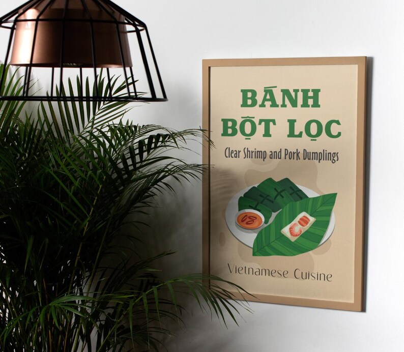 Minimalist Vietnamese BANH BOT LOC Wall Art Print Digital Download ...