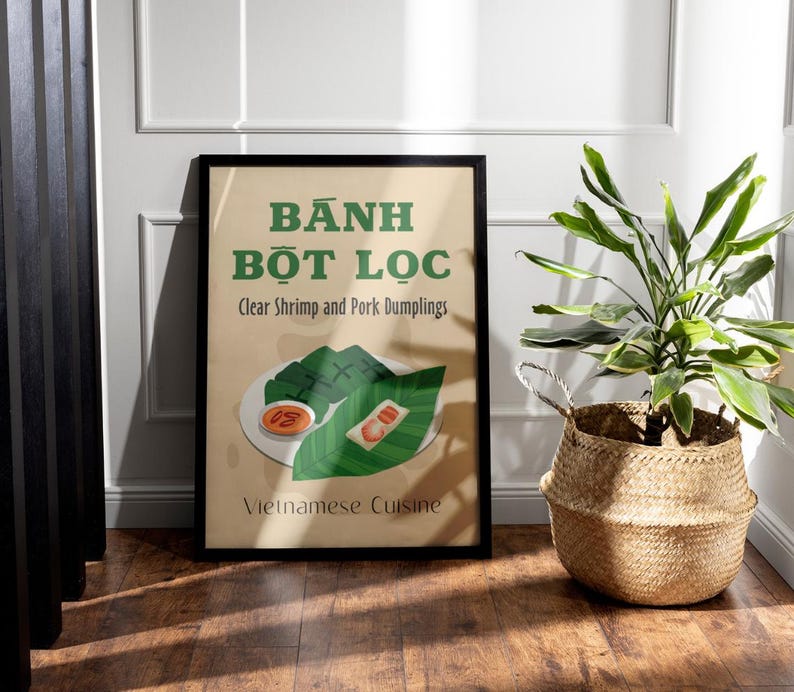 Minimalist Vietnamese BANH BOT LOC Wall Art Print Digital Download ...