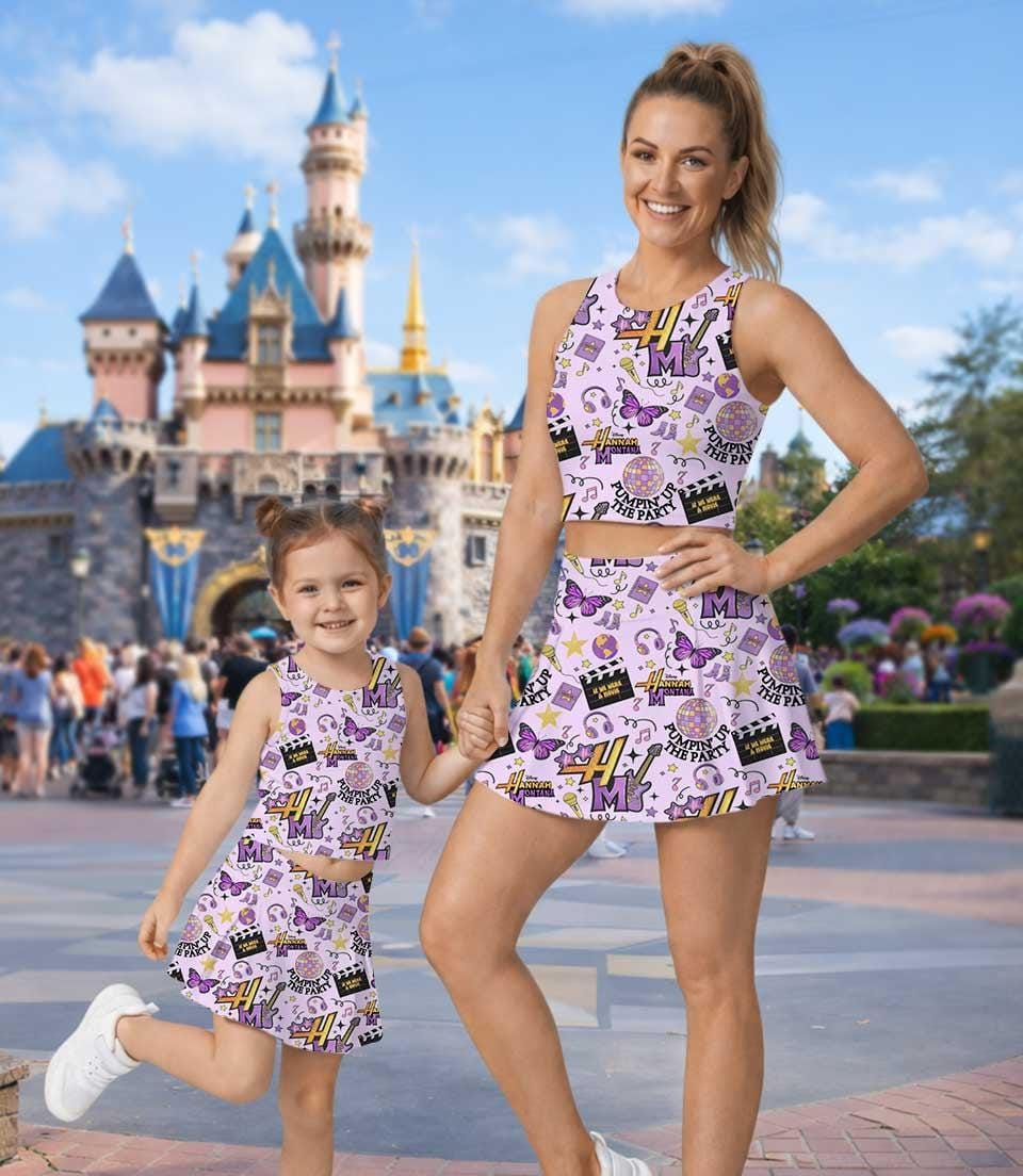 Discover Hannah Montana 20Th Anniversary Coquette Activewear Set, Pooh Bear Bow Skort Outfit, RunDisney Summer Vacation