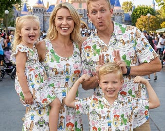 You've Got A Friend In Me Toy Story Hawaiian And Dress Shirt,Toy Story Woody Buzz Button Up, RunDisney Costume Matching