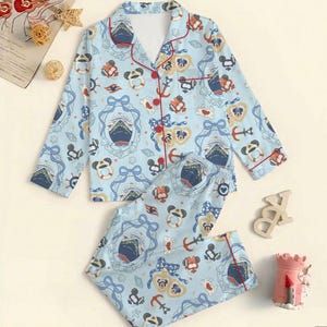 Disney Cruise Satin Pajamas Set, Mickey Cruise Women Pajamas, Mickey & Friends Pajamas, Disney Vacation Pjs, Bridal Shower Gifts