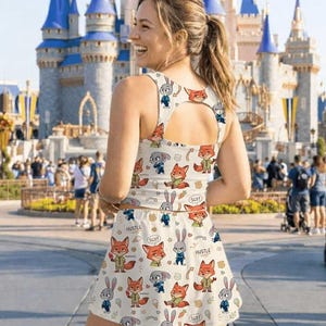 Nick en Judy-outfit, Zootopia-jurk, Disney-shirt volwassen kind, atletische set, Disney atletische set, atletische stof, Disney-outfit afbeelding 5