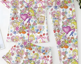 Lizzie McGuire Satin Pajama Set, 2000s Disney Nostalgia Pajamas, This Is What Dreams Are Made Of Sleepwear, Disney Vacation Trip Gifts