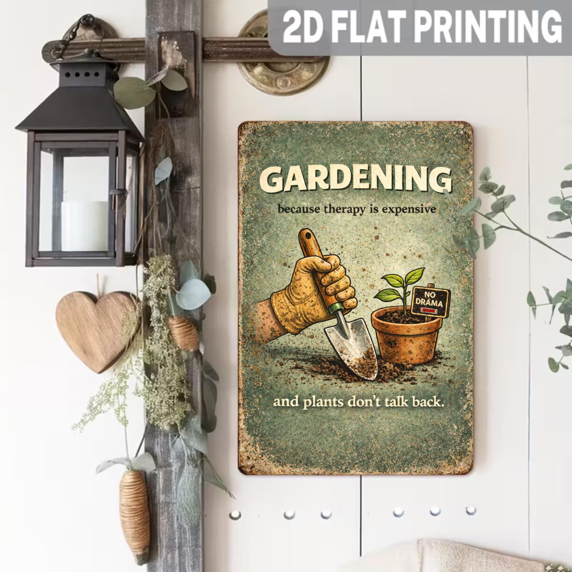 Funny Gardening Quote Metal Sign, Therapy Humor, Gardener Gift - Etsy