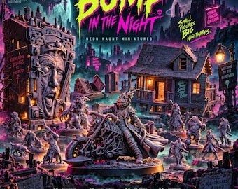 Bump in the Night Sci-Fi-skräckminiatyrer och terräng STL-paket (3D-utskrivbara filer)