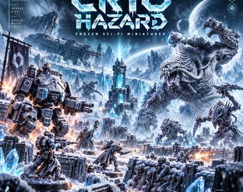Cryo Hazard Frozen Sci-Fi-miniatyrer och terrängpaket – 3D-utskrivbara filer (STL)