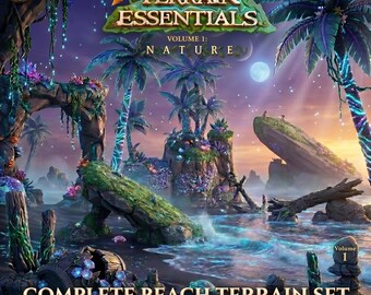 Strandterräng STL-paket | Kustnära bordsrollspel (digital nedladdning)