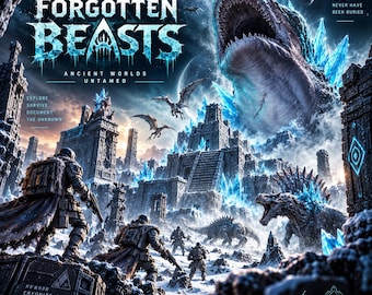 Sci-fi-dinosaurieminiatyrer och ruiner STL – Lost World Terrain (digital nedladdning)