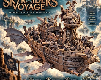 Skyraiders' Voyage Sci-Fi-terrängpaket | 3D-utskrivbar rymdhamn och flygpost (STL-filer)