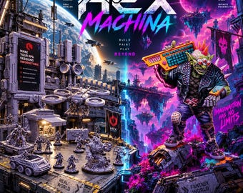 Hex Machina Cyberpunk Sci-Fi Miniatures Bundle – 3D-utskrivbara filer för rollspel (STL)