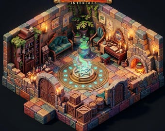 Alchemist House STL Files | Fantasy Interior Terrain Bundle (Digital Download)