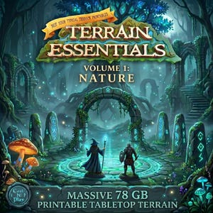 Nature Terrain 3D Druck Dateien, Fantasy Tabletop Landschaft (Digitaler Download)