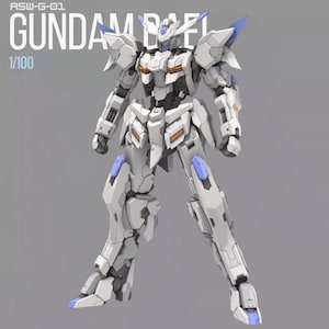 Gundam Bael Figure | 1/100 Scale | 3D Print File Model Download 3D Printing Stl Bild 3