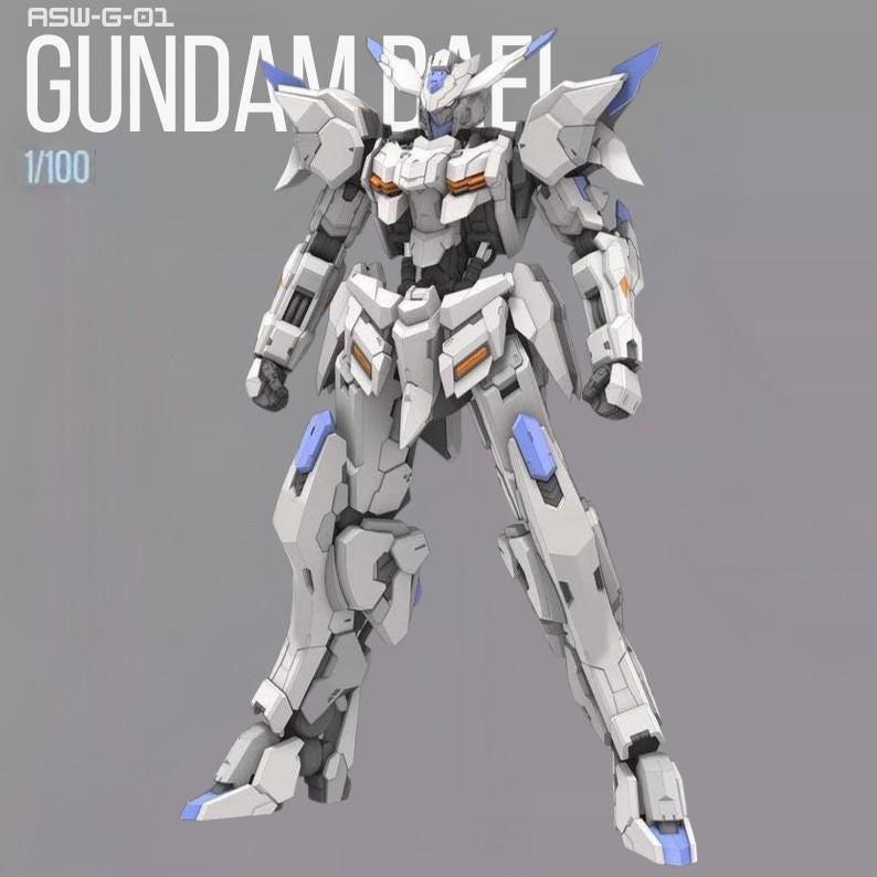 Gundam Bael Figure | 1/100 Scale | 3D Print File Model Download 3D Printing Stl Bild 3