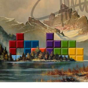 Tetris Parody Painting Print image 1